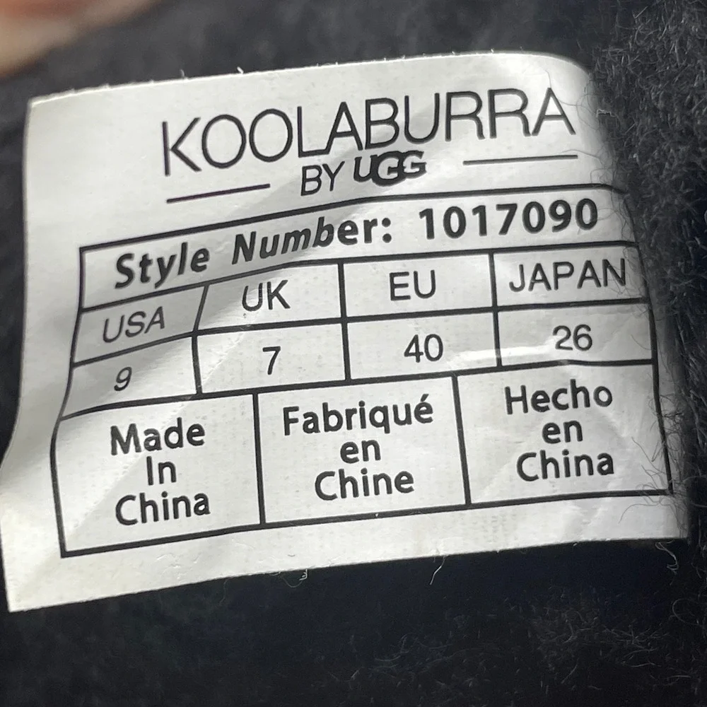 Koolaburra by UGG Koola Short‎ Black Suede Fur Lining Boots 1017090 Womens 9